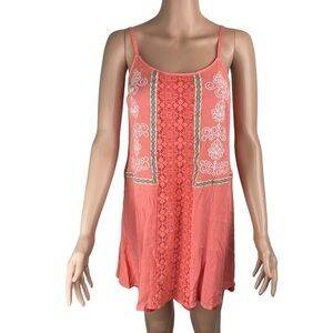 Flying Tomato Pink Lace Front Pink Mini Dress